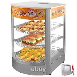 Commercial Food Warmer Court Heat Food Pizza Display Warmer Cabinet 14Glass SUS