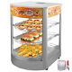 Commercial Food Warmer Court Heat Food Pizza Display Warmer Cabinet 14glass Sus