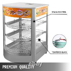 Commercial Food Warmer Court Heat Food pizza Display Warmer Cabinet 14 Glass