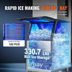 Commercial Ice Maker 450 lbs. /24 H Freestanding Ice Making Machine 330.7 lbs. La