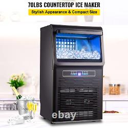 Commercial Ice Maker Cube Machine Under Counter Freestanding, 70 Lbs/24 Hrs