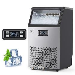 Commercial Ice Maker Machine 150LBS/24H Ice Cube LCD Undercounter Self-Cleaning