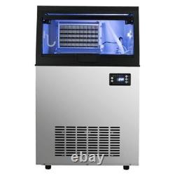 Commercial Ice Maker Stainless Steel Freestanding Undercounter Ice Cube Machine