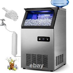 Commercial Ice Maker Stainless Steel Undercounter Ice Cube Machine Freestanding