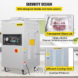 Commercial Vacuum Sealer Extra Deep 200mm Automatic Food Packing Sealing Machine