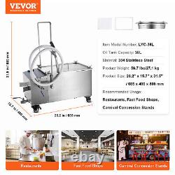 Fryer Oil Filter Commercial Cooking Oil Filtration System 38L Capacity