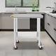 Kitchen Utility Prep Table Stainless Steel Withcasters Commercial Restaurant Gray