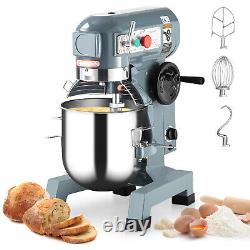 New Commercial Food Mixer Dough Food Mixer 10Qt 3 Speeds Pizza Bakery 450W 110V