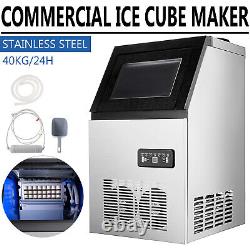 SHZOND 90lb/24H Commercial Ice Maker Undercounter Freestand Ice Cube Machine ETL