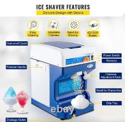 SNOWBALLS VEVOR 265LBS/H Commercial Ice Shaver Ice Crush Snow Cone Mach USA ONLY