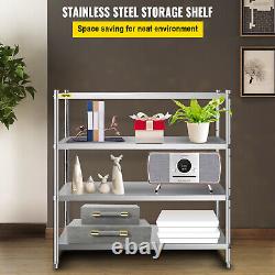 Stainless Steel Shelving Storage Unit 60x18.5 4 Tier Heavy Duty Commercial