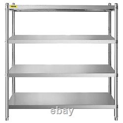 Stainless Steel Shelving Storage Unit 60x18.5 4 Tier Heavy Duty Commercial