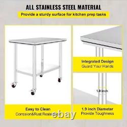 Stainless Steel Work Table 24x36in Commercial Kitchen Equipment Food Prep Table