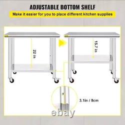 Stainless Steel Work Table 24x36in Commercial Kitchen Equipment Food Prep Table