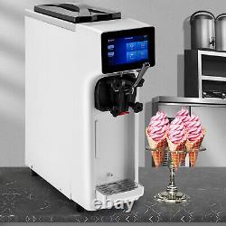 VEVOR 10-20L/H Commercial Soft Serve Tabletop Ice Cream Machine Maker 1kW White