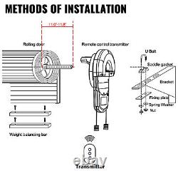 VEVOR 100W 800N Lift Force Automatic Garage Roller Door Opener Motor 2 Remote