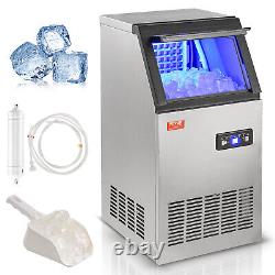 VEVOR 100lbs/24H Commercial Ice Maker Bar Restaurant Built-in Ice Cube Machine