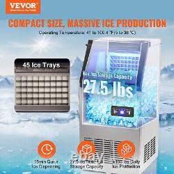 VEVOR 100lbs/24H Commercial Ice Maker Bar Restaurant Built-in Ice Cube Machine