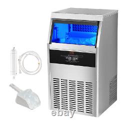 VEVOR 100lbs/24H Commercial Ice Maker Built-in Ice Cube Machine 33lb Bin Storage