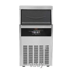 VEVOR 100lbs/24H Commercial Ice Maker Built-in Ice Cube Machine 33lb Bin Storage