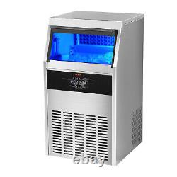 VEVOR 100lbs/24H Commercial Ice Maker Built-in Ice Cube Machine 33lb Bin Storage