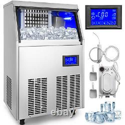 VEVOR 110Lbs/24H Commercial Ice Maker Ice Cube Machine withWater Filter & Pump LCD