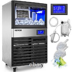 VEVOR 110Lbs/24h Commercial Ice Maker Cube Ice Maker Machine withWater Filter Pump
