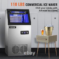 VEVOR 110Lbs Commercial Ice Maker Built-in Ice Cube Machine 48 Tray 230W
