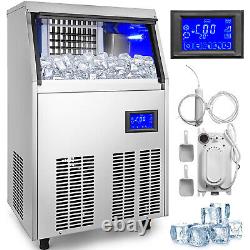 VEVOR 110Lbs Commercial Ice Maker Ice Cube Machine 33Lbs Storage Water Filter