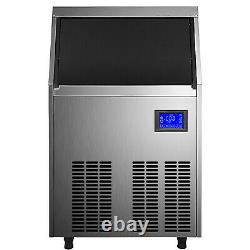 VEVOR 110Lbs Commercial Ice Maker Ice Cube Machine 33Lbs Storage withWater Filter