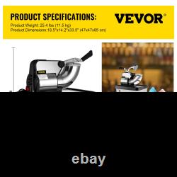 VEVOR 110V Commercial Ice Crusher 440LBS/H, ETL Approved 300W Electric Snow Cone