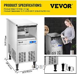 VEVOR 110V Commercial Ice Maker 125LBS/24H with 50LBS Bin, ETL Approved, Heavy D