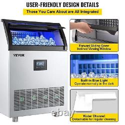 VEVOR 110V Commercial Ice Maker 265LBS/24H, 750W Ice Machine with 55LBS Storage