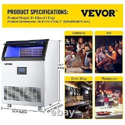 VEVOR 110V Commercial Ice Maker 265LBS/24H, 750W Ice Machine with 55LBS Storage