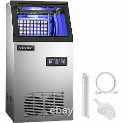 VEVOR 110V Commercial Ice Maker 88lbs/24h with 29lbs Storage 3x8 Cubes Commer