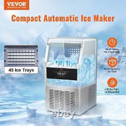 VEVOR 110V Commercial Ice Maker Machine 120-130LBS/24H with 33LBS Bin Storage