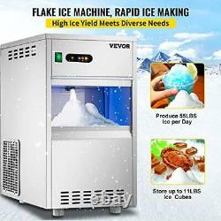 VEVOR 110V Commercial Snowflake Ice Maker 44LBS/24H ETL Approved Food Grade S