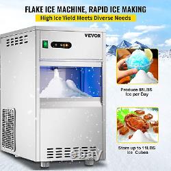 VEVOR 110V Commercial Snowflake Ice Maker 44LBS/24H, ETL Approved, Food Grade St