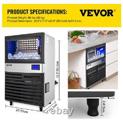 VEVOR 110V Commercial ice Maker Machine 132LBS/24H with 44LBS Bin