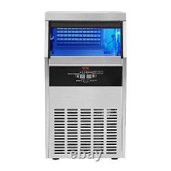VEVOR 110lbs/24H Commercial Ice Maker Freestanding Ice Cube Machine 33LB Storage