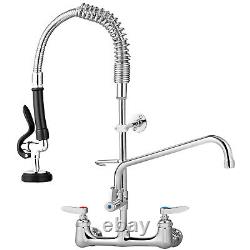 VEVOR 12 Commercial Pre-Rinse Sink Faucet Pull Kitchen Down Sprayer Mixer Tap