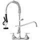 Vevor 12 Commercial Pre-rinse Sink Faucet Pull Kitchen Down Sprayer Mixer Tap