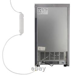 VEVOR 120lbs/24H Commercial Ice Maker Undercounter Ice Cube Machine 33lb Storage