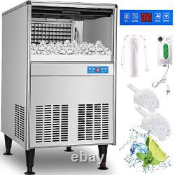 VEVOR 125LBS Commercial Ice Maker Freestand Ice Cube Machine 514 Ice Tray ETL
