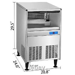VEVOR 125LBS Commercial Ice Maker Freestand Ice Cube Machine 514 Ice Tray ETL