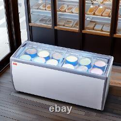 VEVOR 13.1Cu. Ft Commercial Ice Cream Display Case Gelato Dipping Freezer Cabinet