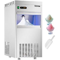 VEVOR 132LBS Commercial Snow Flake Ice Maker 33LBS Storage Snowflake Ice Machine