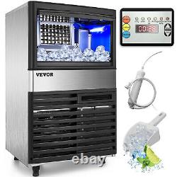 VEVOR 132Lbs/24H Commercial Ice Maker Undercounter Ice Cube Machine Water Fliter