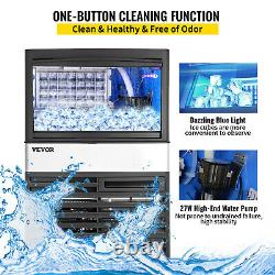 VEVOR 132Lbs/24H Commercial Ice Maker Undercounter Ice Cube Machine Water Fliter