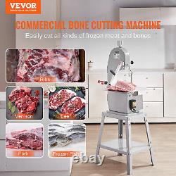 VEVOR 1500W Commercial Electric Meat Bandsaw Stainless Steel Bone Sawing Machine